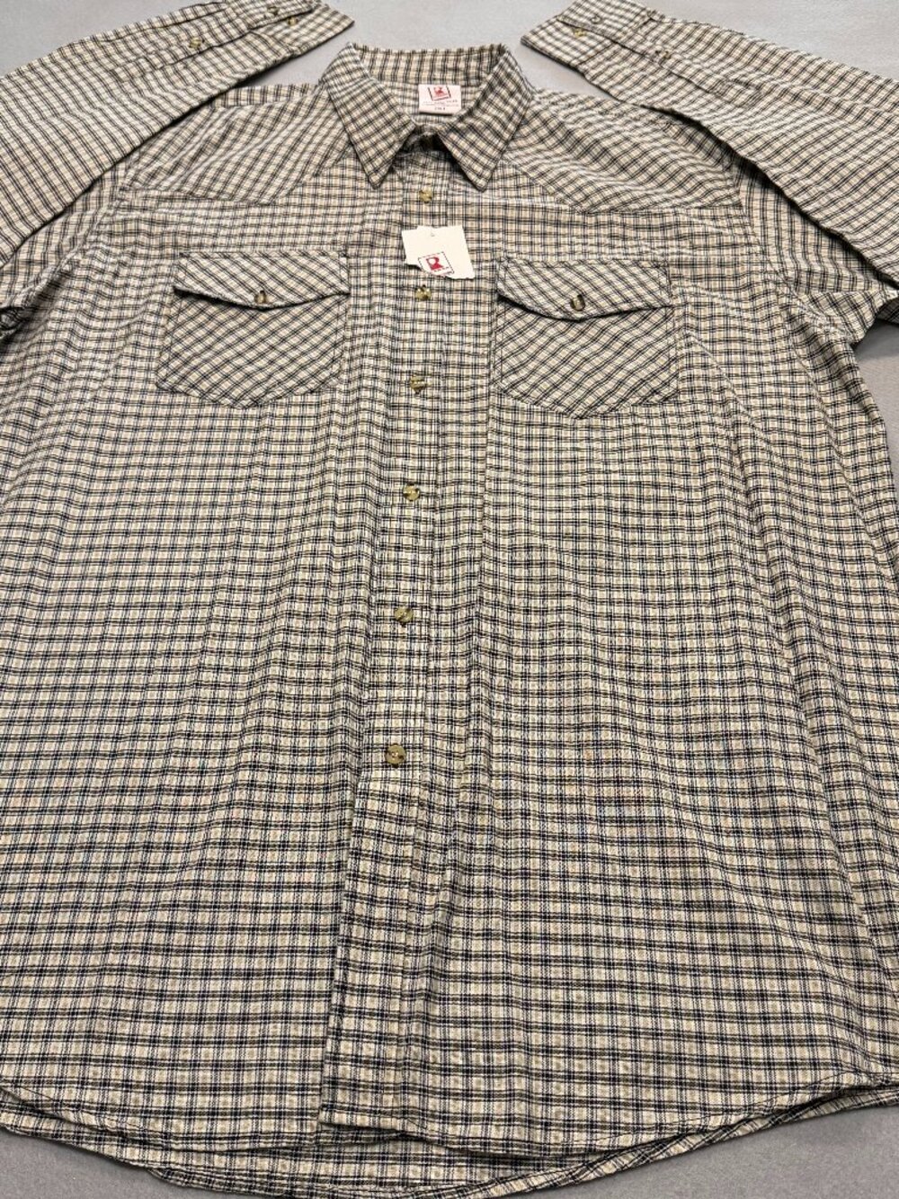 NWT Real Work Wear 2XLT Plaid Big & Tall Work Shirt